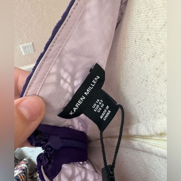 NWT Karen Millen Geo Guipure Metallic Lace Woven Mini Dress sz 10 - Picture 3 of 15